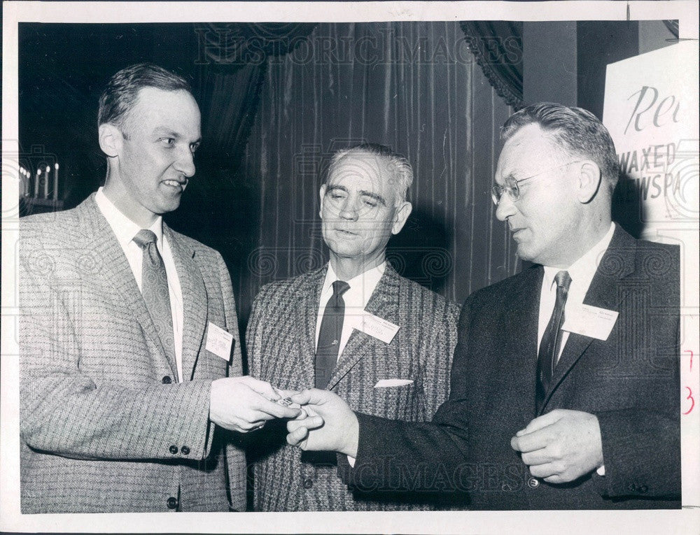 1960 Colorado Press Assn President John Holden, Glenn Prosser Press Photo - Historic Images