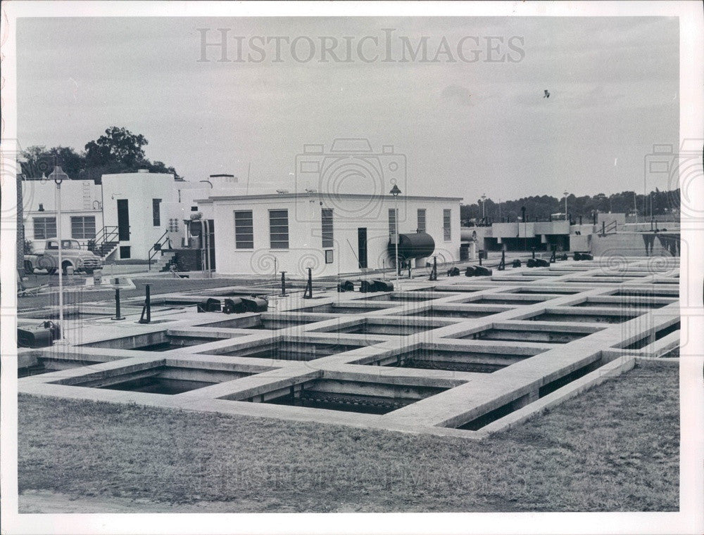 1959 Clearwater Beach, Florida Sewage Treatment Plant Press Photo - Historic Images