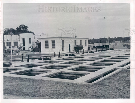 1959 Clearwater Beach, Florida Sewage Treatment Plant Press Photo - Historic Images