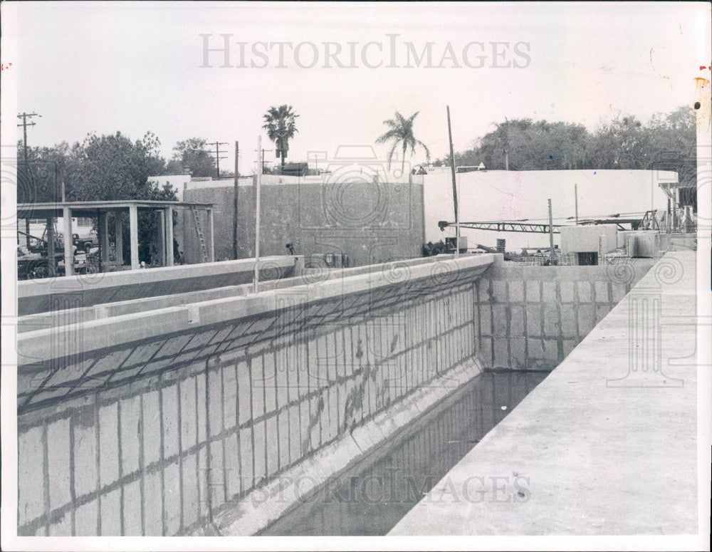 1958 Clearwater Beach, Florida Sewage Treatment Plant Press Photo - Historic Images