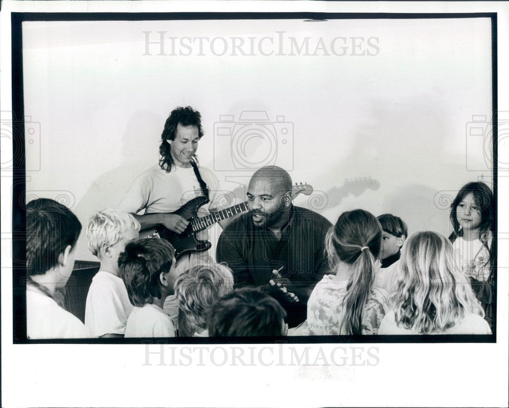 1991 Clearwater, Florida Jazz Musicians Fred Johnson &amp; Barry Greene Press Photo - Historic Images