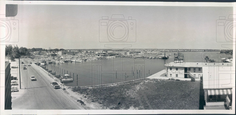 1961 Clearwater, Florida Yacht Basin Press Photo - Historic Images