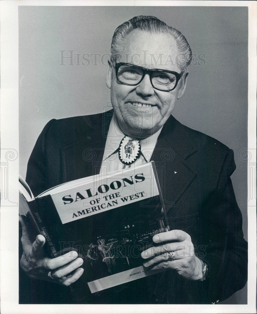 1978 Author Robert Brown, Saloons of the American West Writer Press Photo - Historic Images