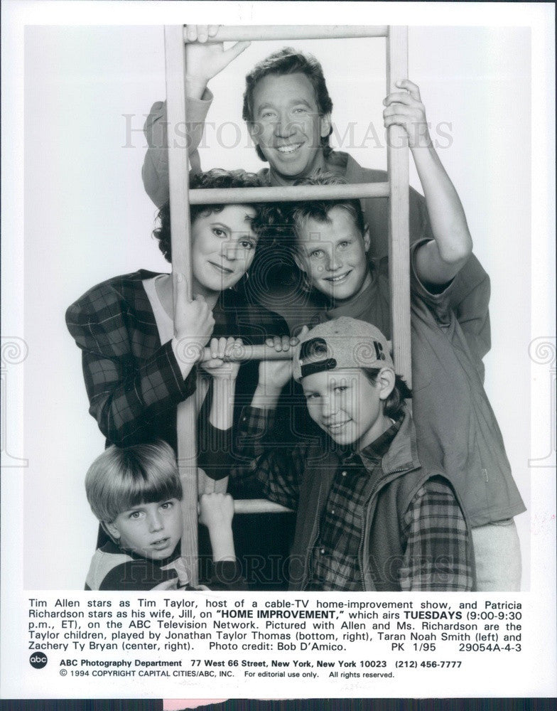 1994 TV's Home Improvement Cast w/ Tim Allen & Patricia Richardson Press Photo - Historic Images