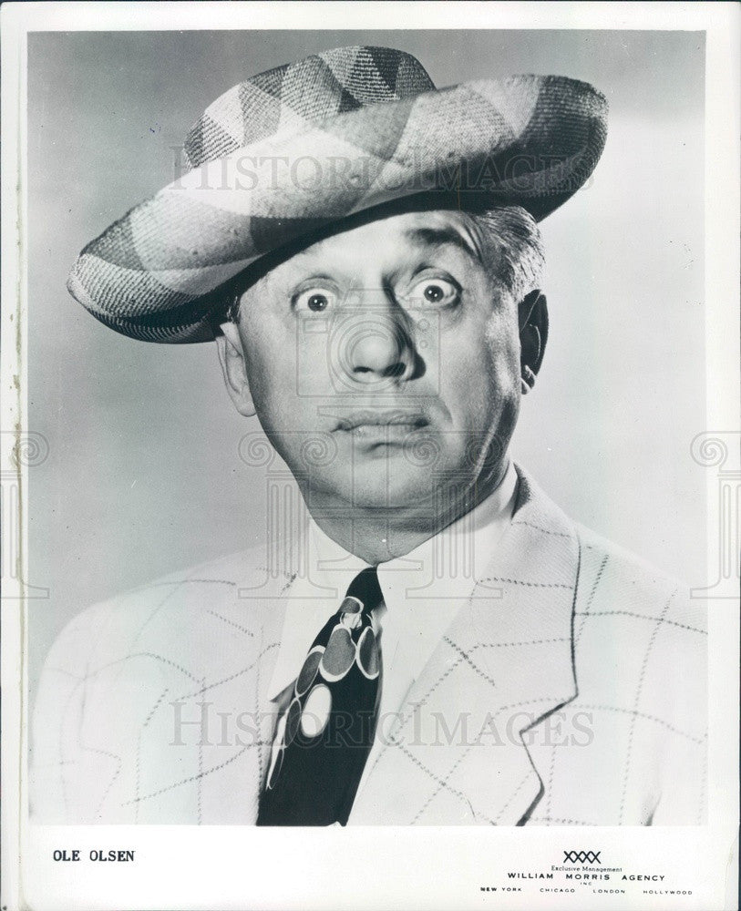 1952 Vaudeville/Radio/Broadway/Movie Star Comedian Ole Olson Press Photo - Historic Images