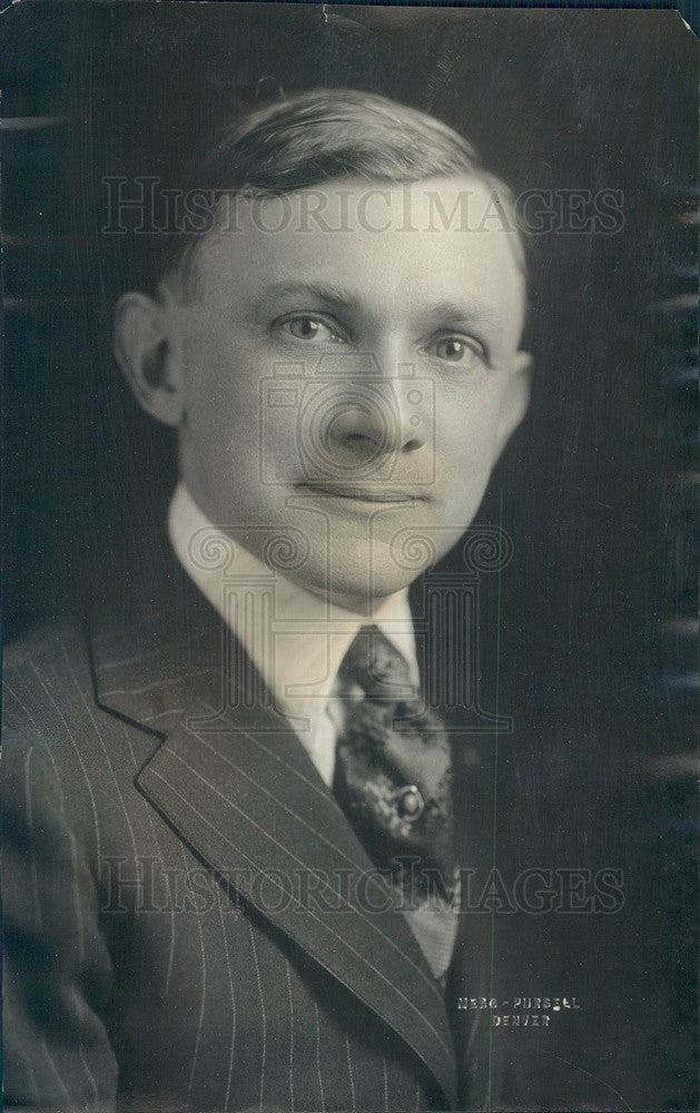 1922 Denver, Colorado Auto Dealer Arthur Kumph of Kumph Motor Car Co Press Photo - Historic Images