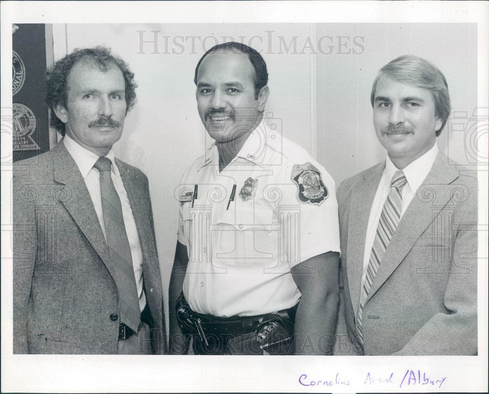 1983 Clearwater, FL Police Officer of the Year Jorge Carrasquillo Press Photo - Historic Images