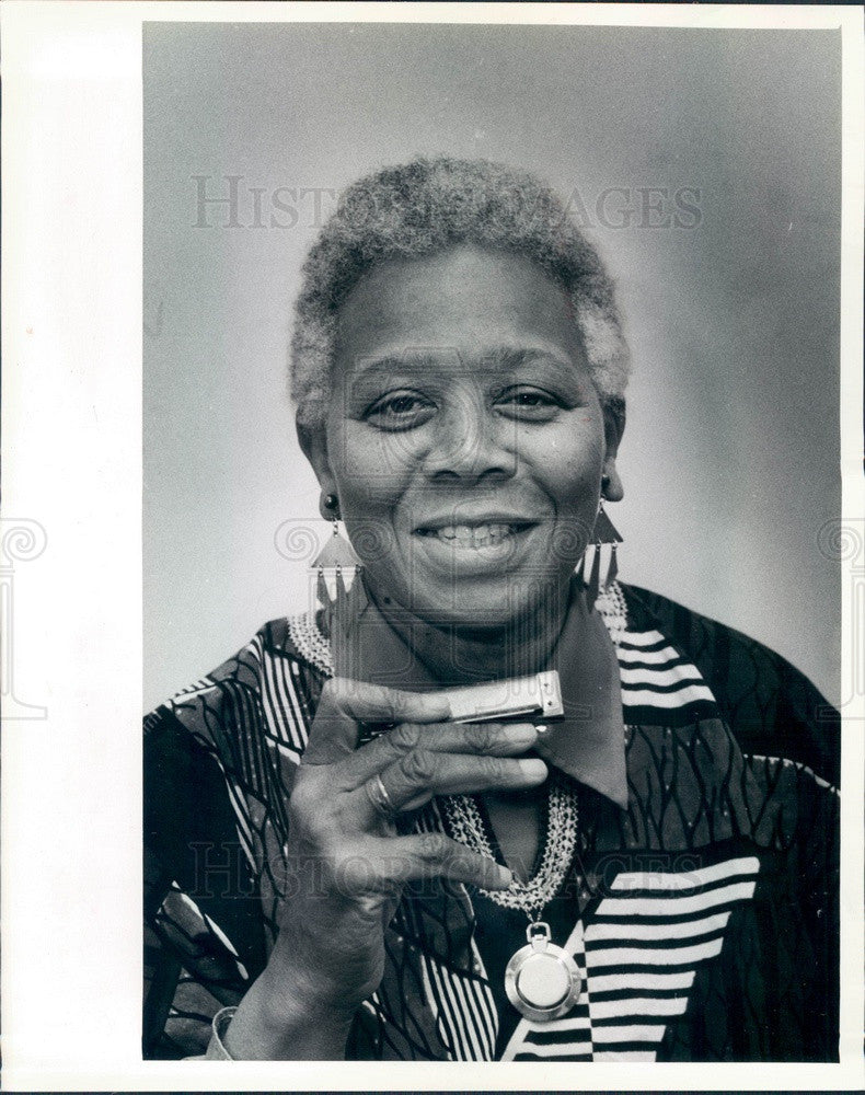 1986 Chicago, Illinois Folk Singer Ella Jenkins Press Photo - Historic Images