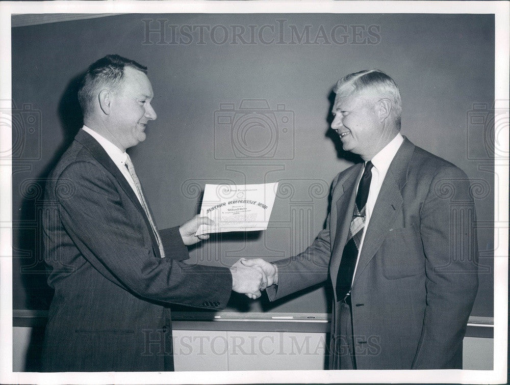 1957 Dow Chemical Co William Welter &amp; Seth Woodruff Press Photo - Historic Images