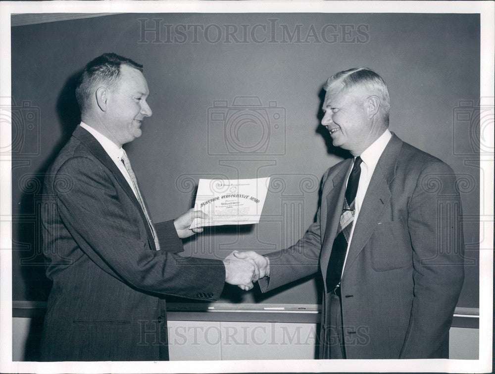 1957 Dow Chemical Co William Welter & Seth Woodruff Press Photo - Historic Images