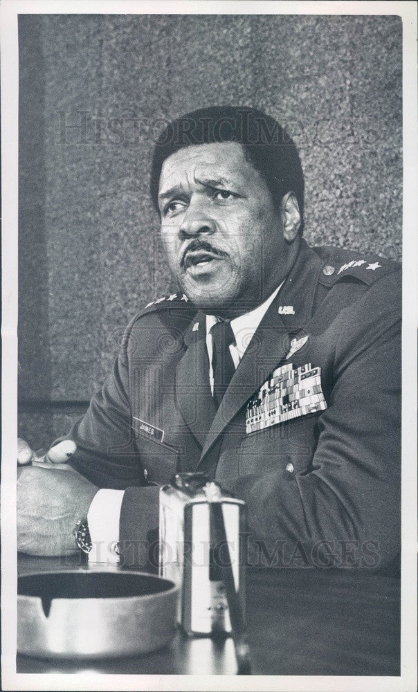 1975 Gen Daniel James Jr, North American Air Defense Command Press Photo - Historic Images