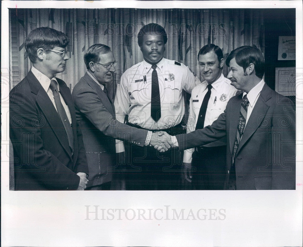 1976 Clearwater, Florida Police Chief Frank Daniels, Charles Cooper Press Photo - Historic Images