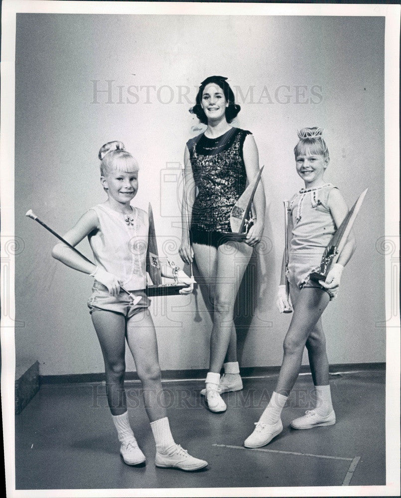 1966 Colorado Champion Baton Twirlers Adria Easton, Kim Thomas Press Photo - Historic Images