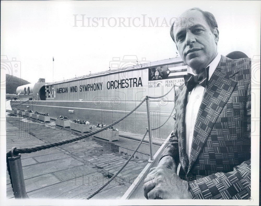 1981 Conductor Robert Boudreau, Founder of American Wind Symphony Press Photo - Historic Images