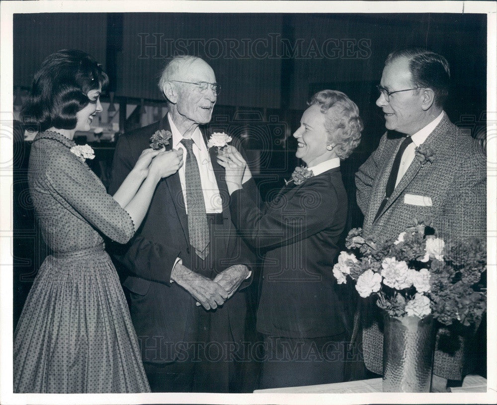 1960 Wheat Ridge, CO Judge Sam Johnson, Central Bank President Press Photo - Historic Images