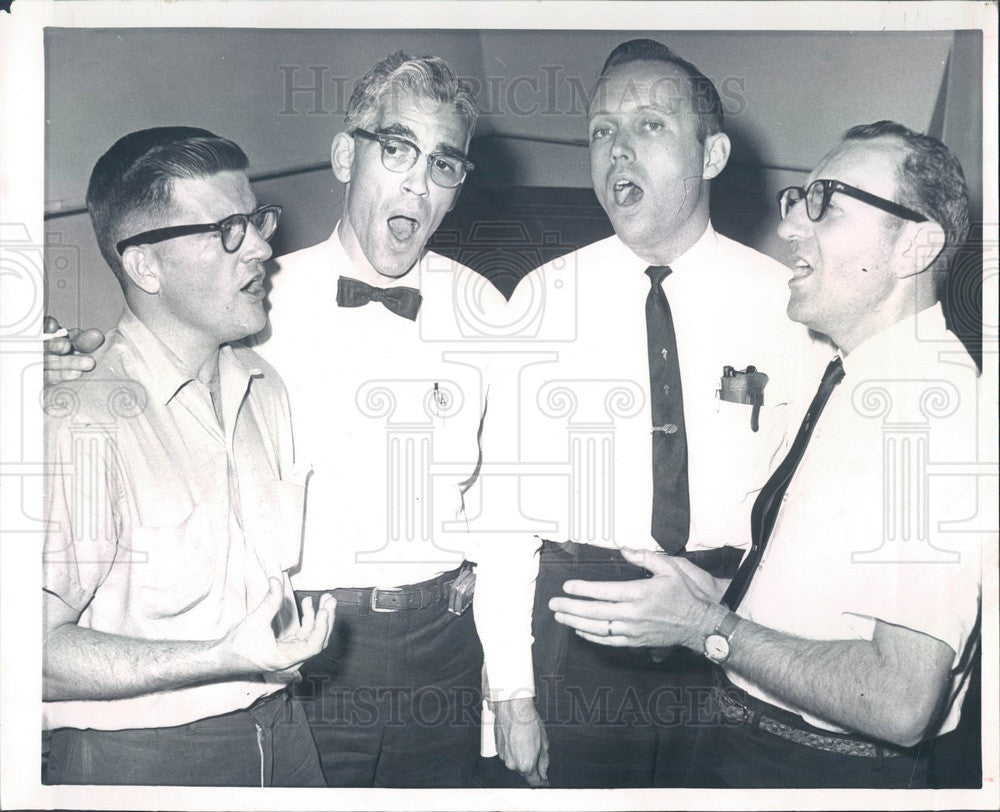 1963 Denver, CO Barbershop Quartet Four Dads, Tom Lovell Press Photo - Historic Images