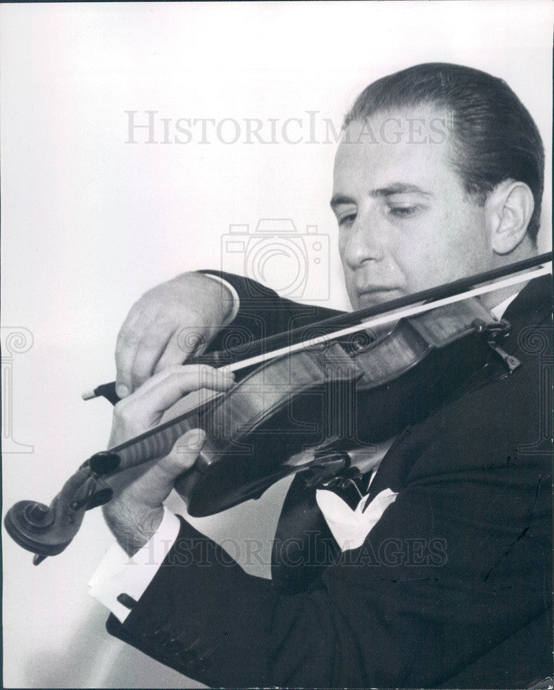 1960 Violinist Francis Akos Press Photo - Historic Images