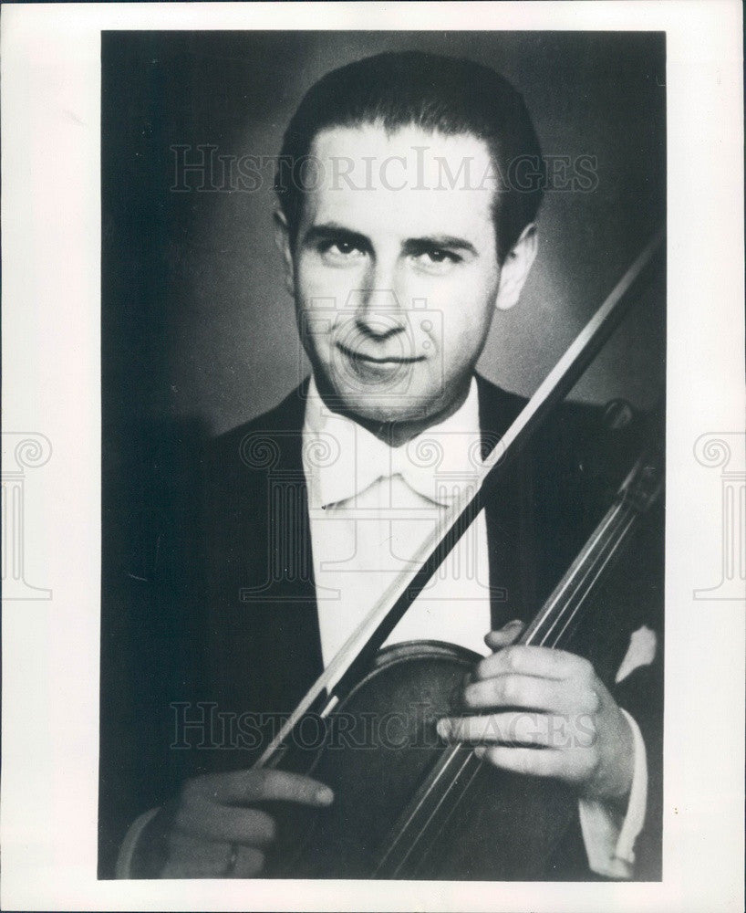 1955 Violinist Francis Akos Press Photo - Historic Images