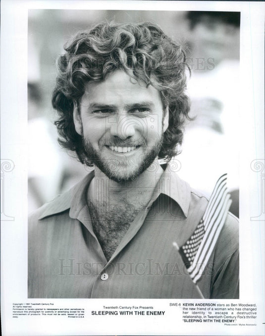 1991 American Hollywood Actor Kevin Anderson Press Photo - Historic Images
