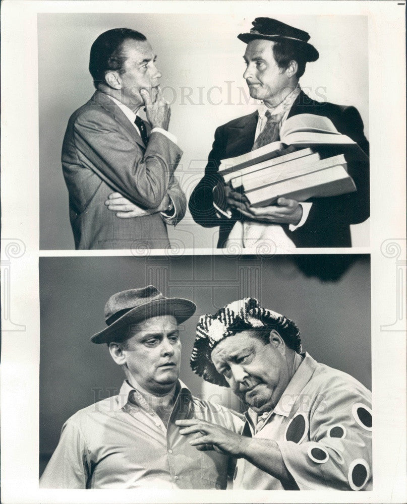 1973 Entertainers Ed Sullivan, Jackie Gleason, Art Carney/Sid Caesar Press Photo - Historic Images