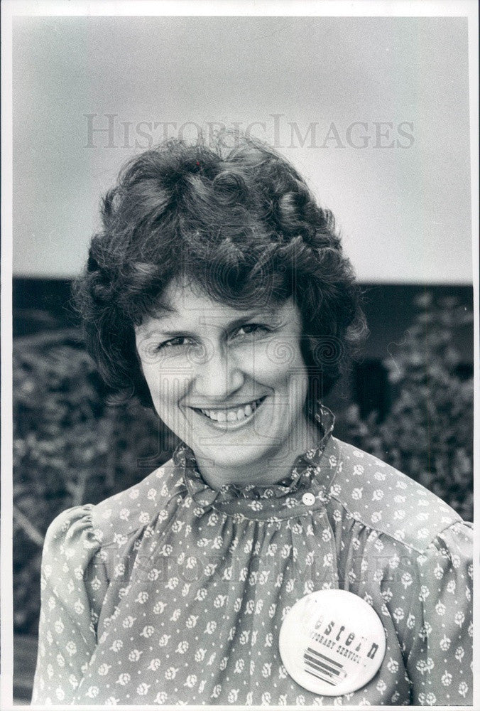 1983 St Petersburg, Florida Natl Speed Typing Champion Betty Baird Press Photo - Historic Images