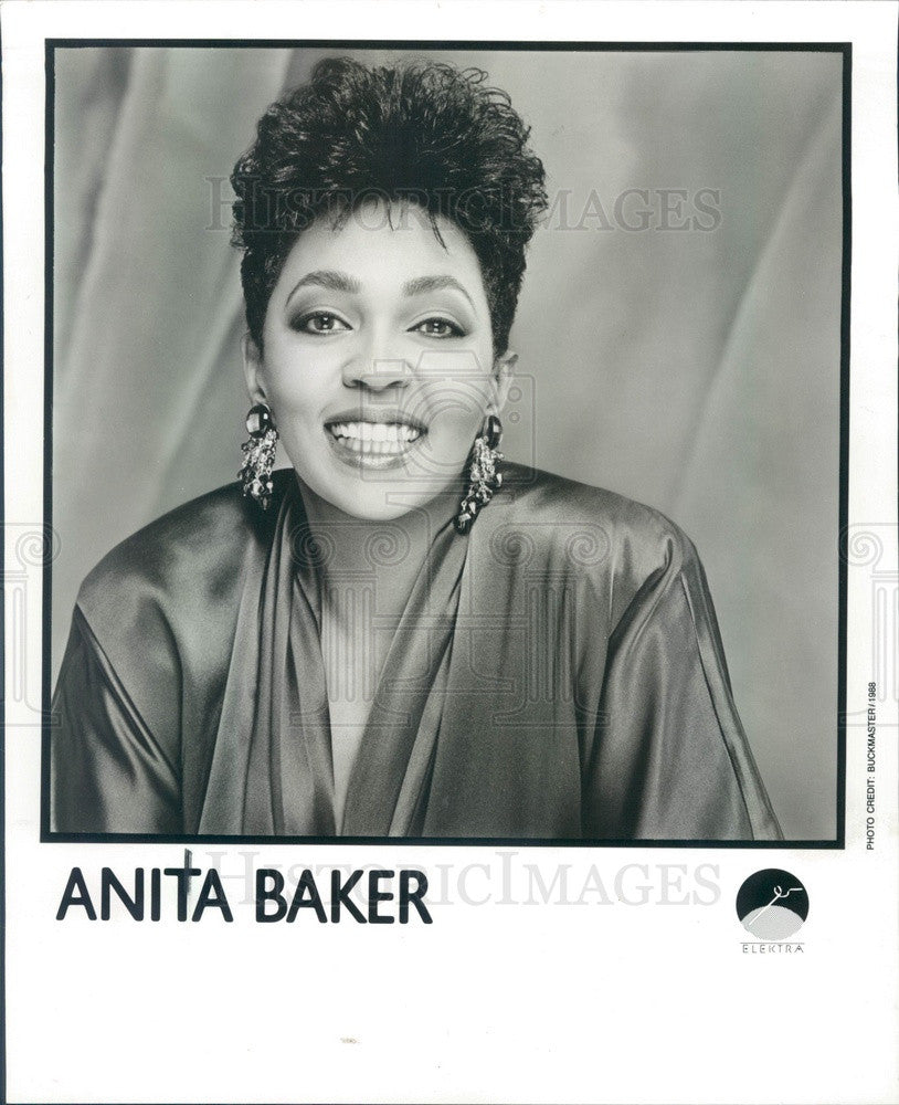 1988 R&amp;B/Soul Jazz Singer Anita Baker, Grammy Winner Press Photo - Historic Images