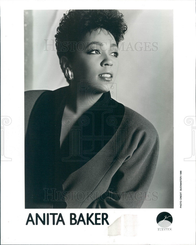 1988 R&B/Soul Jazz Singer Anita Baker, Grammy Winner Press Photo