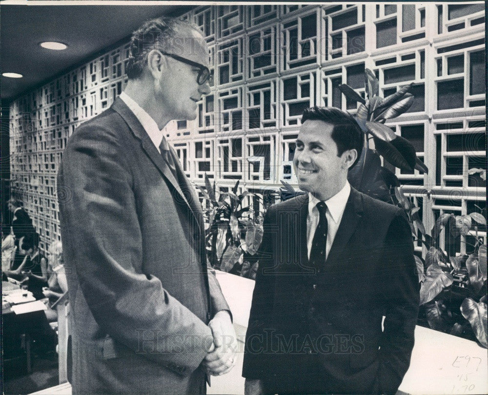 1970 Indianapolis, IN Mayor Richard Luger &amp; Larry Ochs, Colorado Press Photo - Historic Images