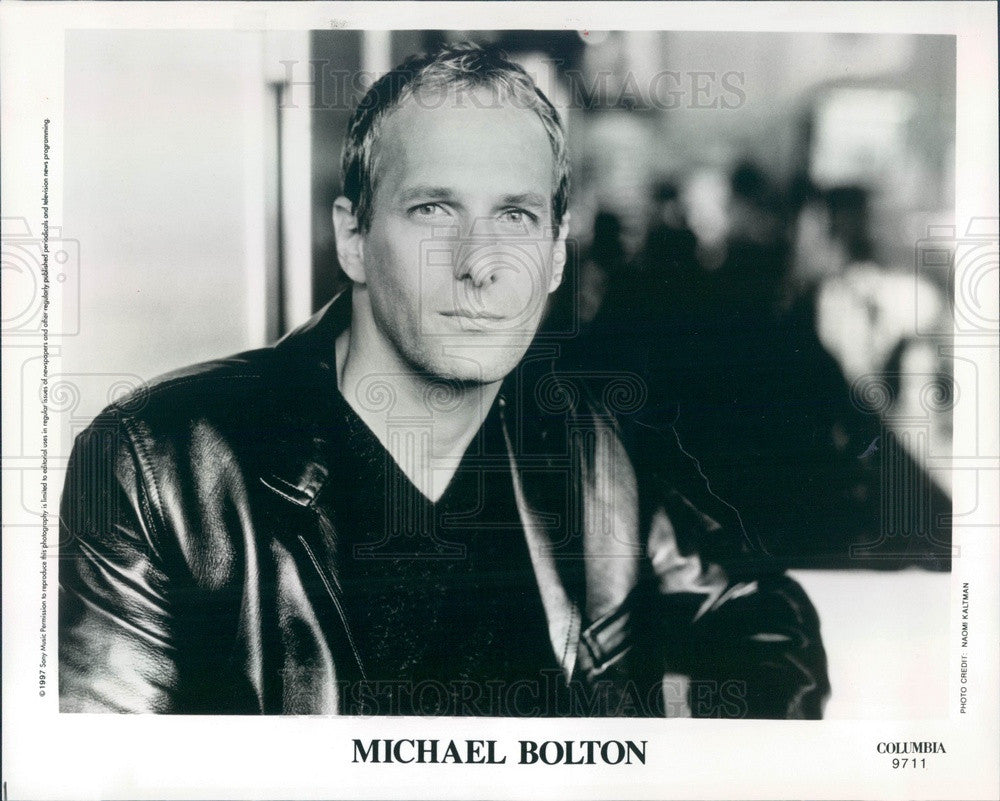 1997 Grammy Winning Pop Singer Michael Bolton Press Photo - Historic Images