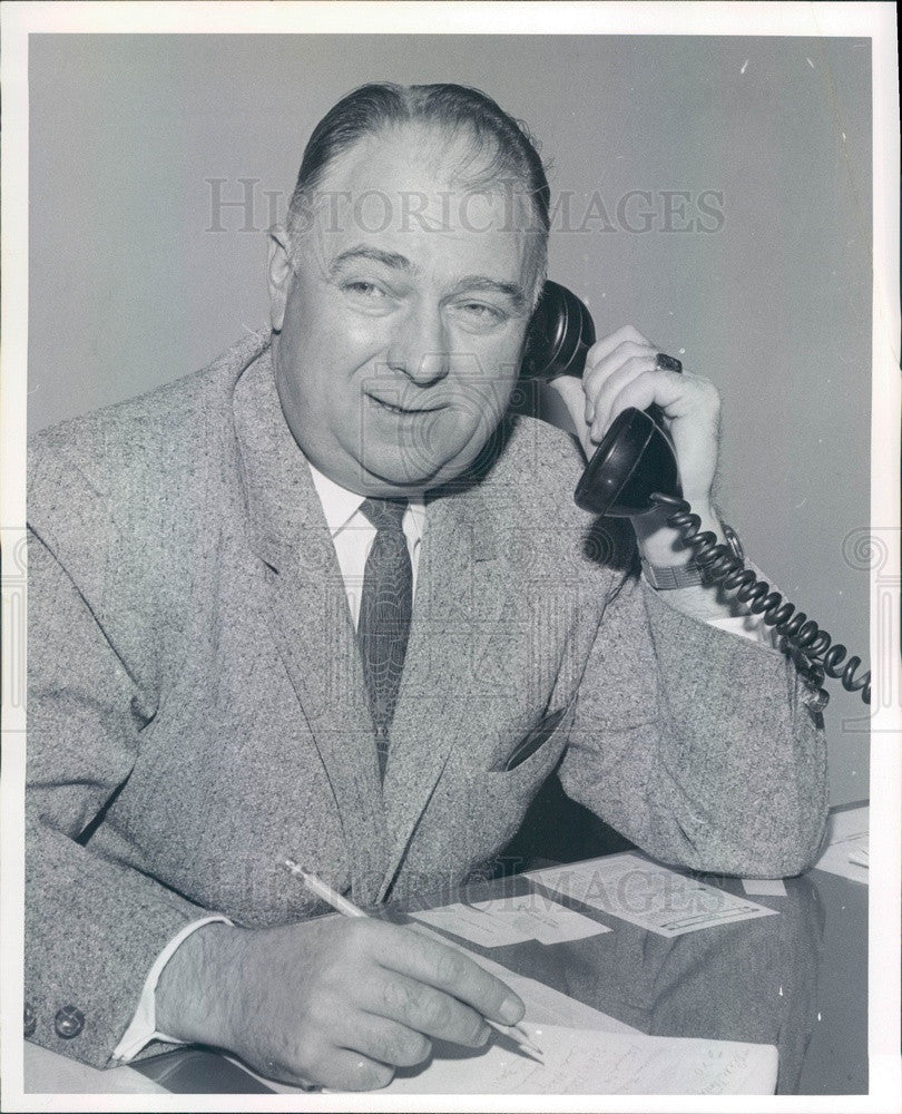 1961 Colorado Springs, CO Asst Police Chief Oren Boling Press Photo - Historic Images