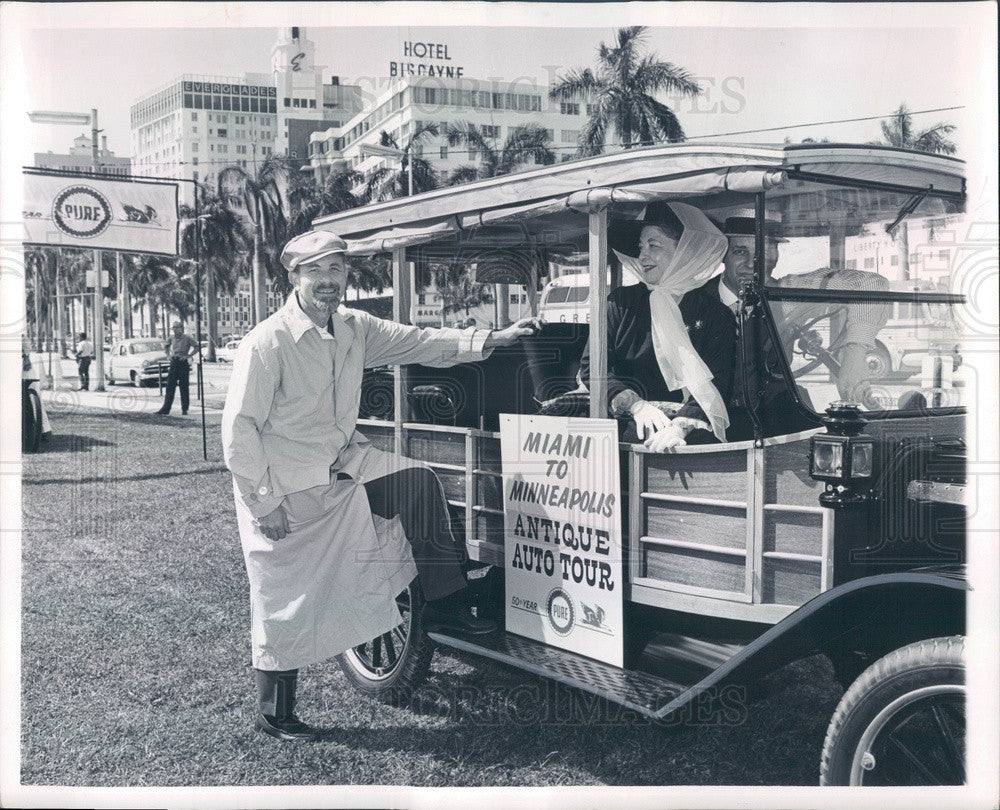 1964 Travel Book Author Richard Joseph & 1914 Model T Ford Press Photo - Historic Images