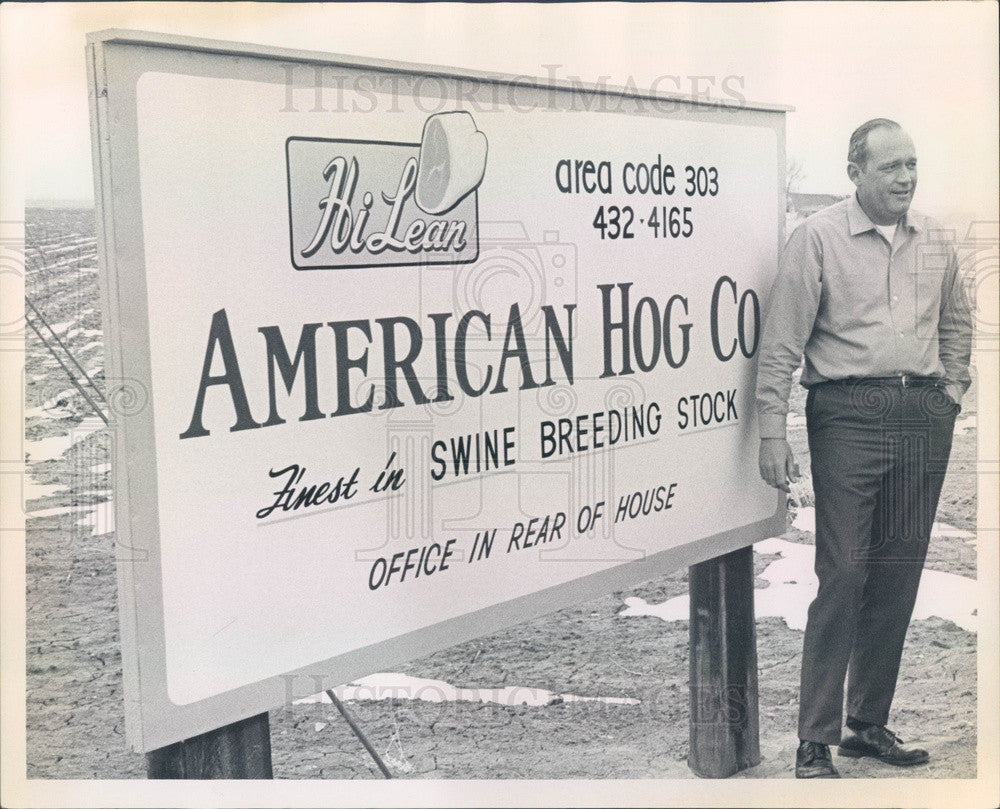 1968 American Hog Co President Ron Liittjohann Press Photo - Historic Images