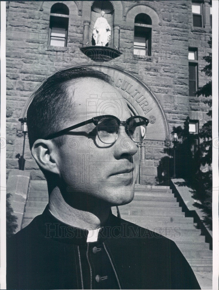 1961 Denver CO Archdiocese Schools Superintendent Msgr William Jones Press Photo - Historic Images