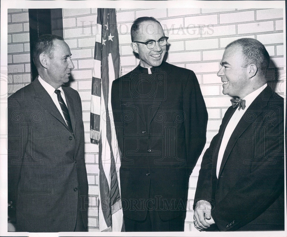 1963 Denver CO Archdiocese Schools Superintendent Msgr William Jones Press Photo - Historic Images