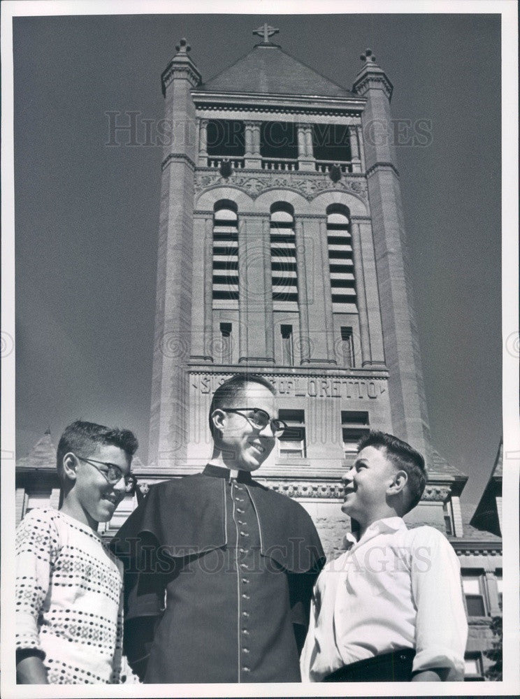 1961 Denver CO Archdiocese Schools Superintendent Msgr William Jones Press Photo - Historic Images