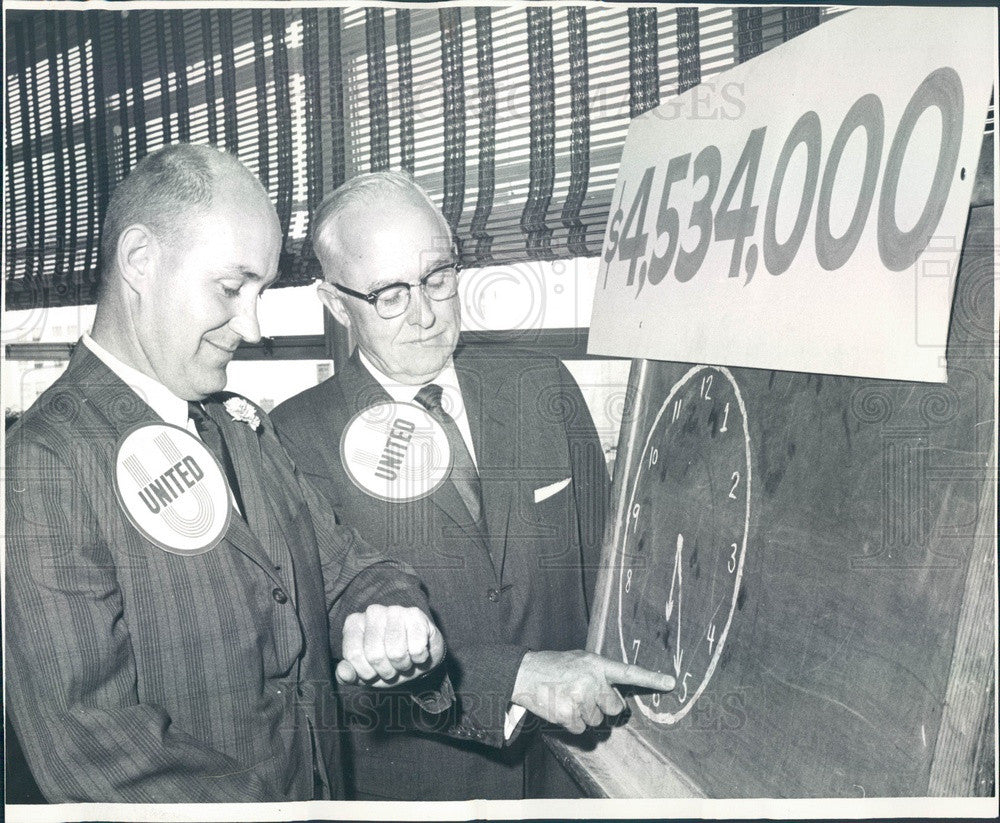 1962 Denver, Colorado United Fund Board Chairman Frank Johns Press Photo - Historic Images