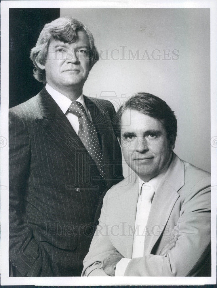 1978 Time Magazine Writer & Art Critic Robert Hughes & Harold Hayes Press Photo - Historic Images