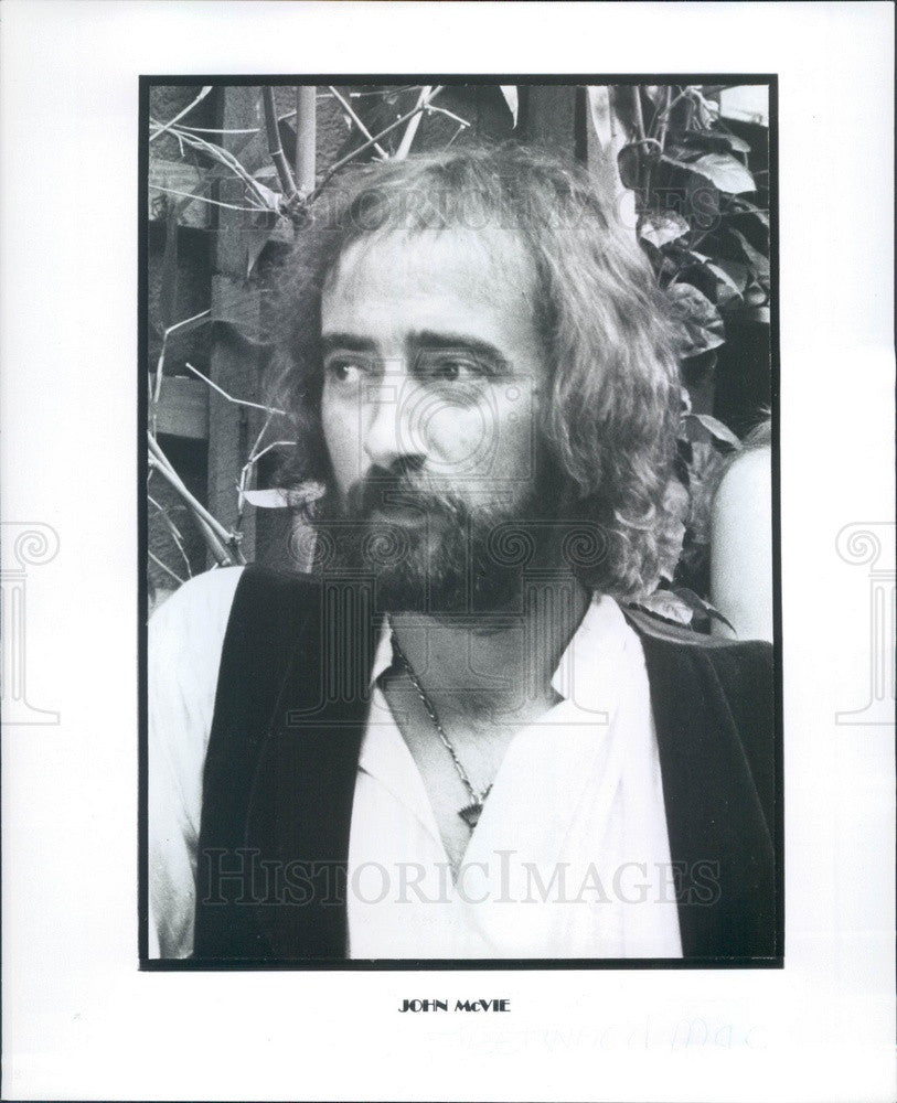 1978 Rock Group Fleetwood Mac Bass Guitarist John McVie Press Photo - Historic Images