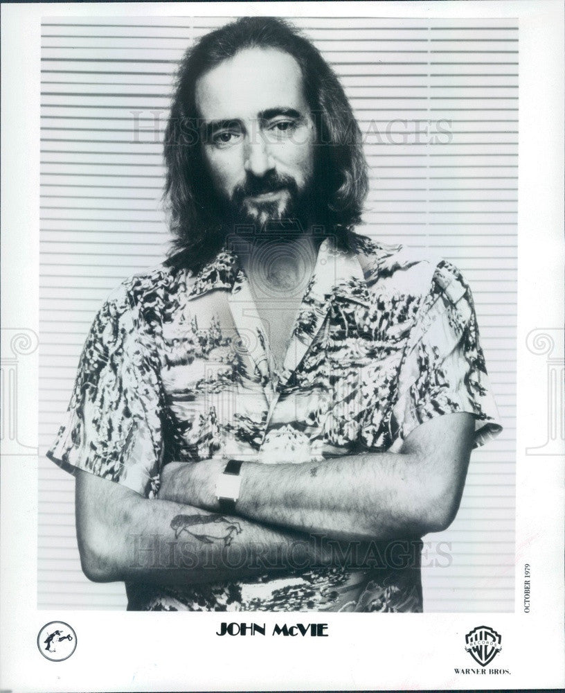 1979 Rock Group Fleetwood Mac Bass Guitarist John McVie Press Photo - Historic Images