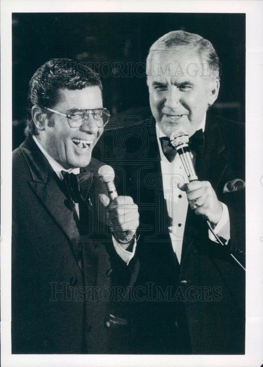 1982 TV Host Ed McMahon & Entertainer Jerry Lewis Press Photo - Historic Images