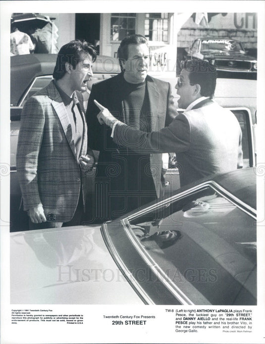1991 Actors Anthony LaPaglia/Danny Aiello/Frank Pesce in 29th Street Press Photo - Historic Images