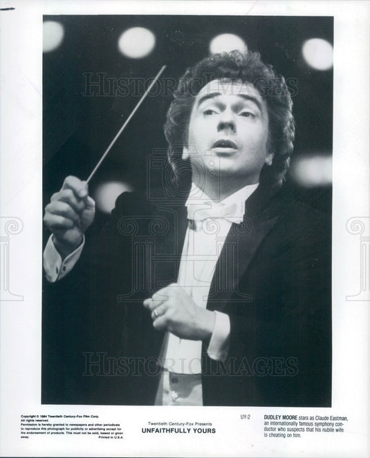 1984 English Hollywood Actor Dudley Moore in Unfaithfully Yours Press Photo - Historic Images