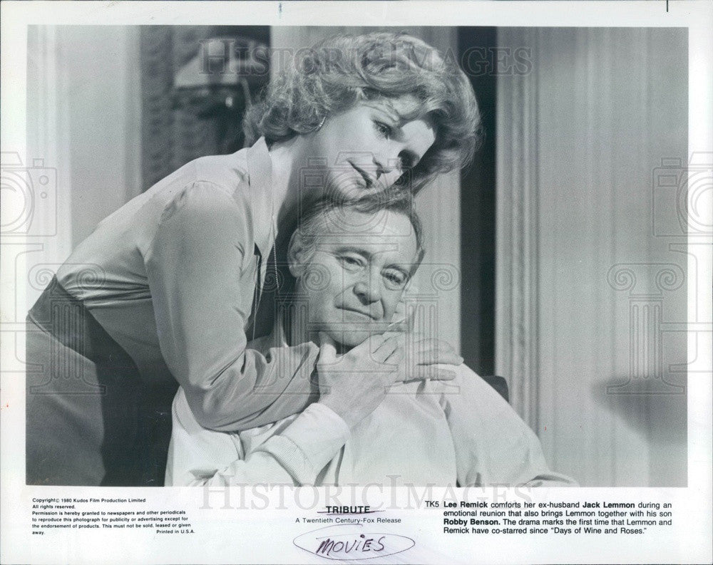 1981 Hollywood Actors Lee Remick &amp; Jack Lemmon in Tribute Press Photo - Historic Images