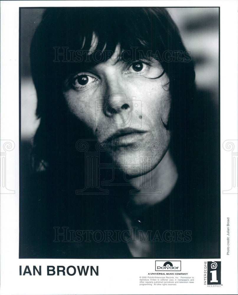 2000 English Alternative Rock Musician Ian Brown Press Photo - Historic Images