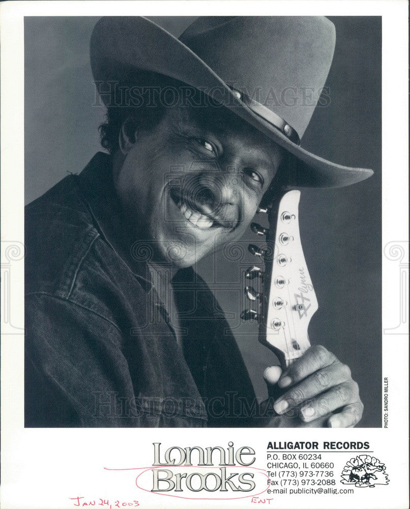 2003 American Blues Singer/Guitarist Lonnie Brooks Press Photo - Historic Images