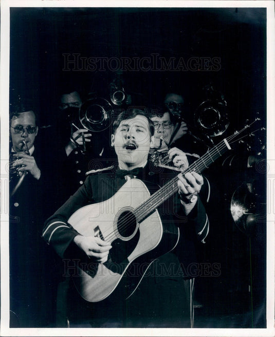 1973 US Army Field Band, Specialist Dennis Blanchard Press Photo - Historic Images