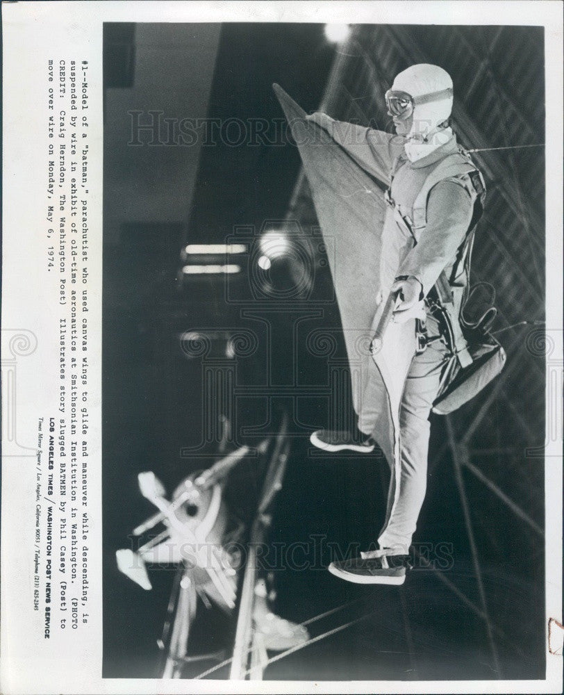 1974 Batman Parachutist Model at Smithsonian Institution Press Photo - Historic Images