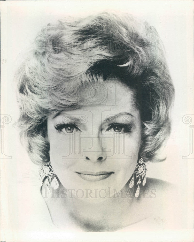 1974 Broadway &amp; Film Actress &amp; Singer Vivian Blaine Press Photo - Historic Images