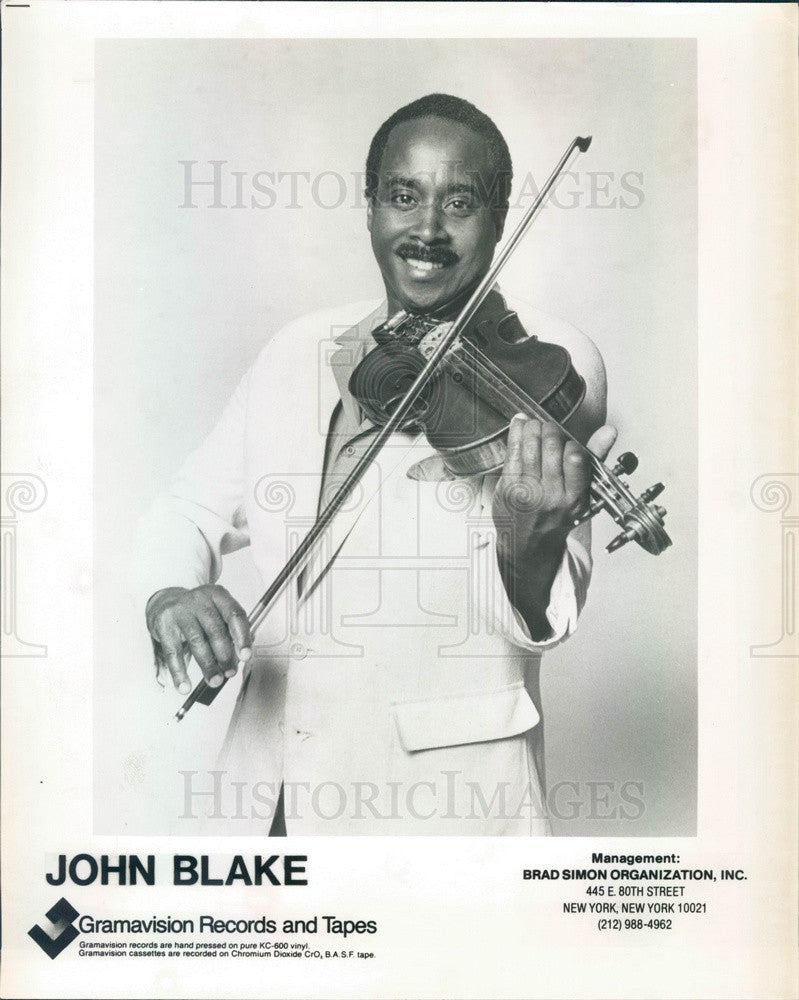 1986 Violinist John Blake Press Photo - Historic Images