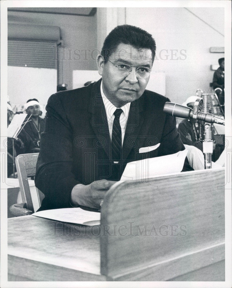 1962 Navajo Tribal Council Exec Secr J Maurice McCabe Press Photo - Historic Images